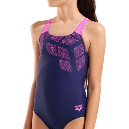 Strój kąpielowy Arena Kikko Swim Pro Back Navy-Shocking Pink 10-11 - 790