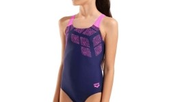 Strój kąpielowy Arena Kikko Swim Pro Back Navy-Shocking Pink 10-11 - 790