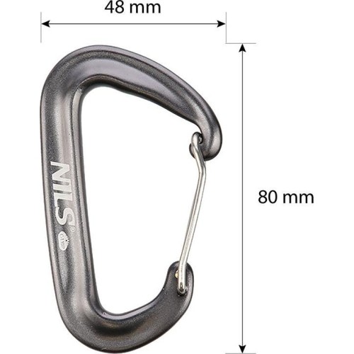 Karabińczyk NILS Camp NC1707, 12 kN, szary