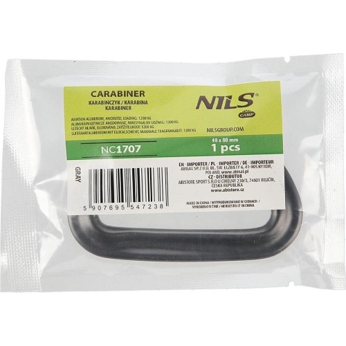 Karabińczyk NILS Camp NC1707, 12 kN, szary