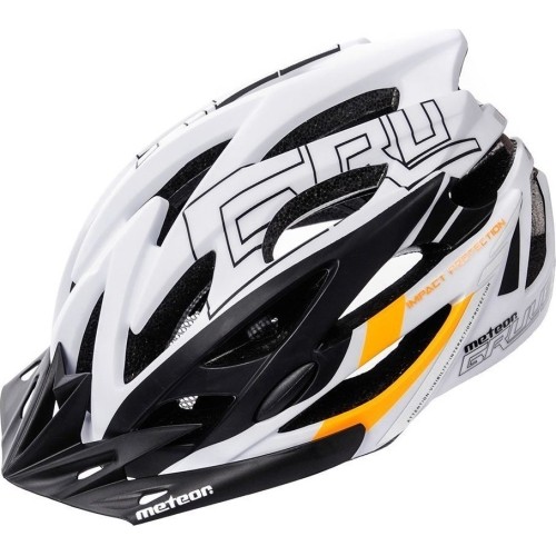 kask rowerowy gruver - White, black, orange