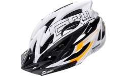kask rowerowy gruver - White, black, orange