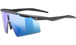 Okulary Uvex Ultimate Pace Ultra CV, czarne matowe / lustrzane niebieskie