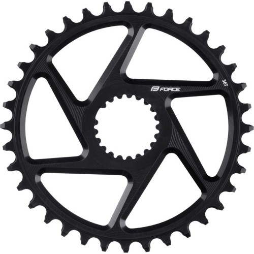 Zębatka do przedniego mechanizmu korbowego NW 36T DM SH, czarna
