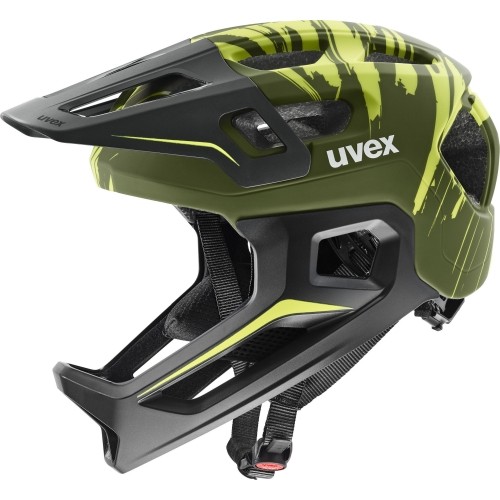 Šalmas Uvex react jr fullface dark olive matt