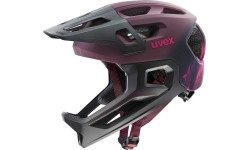 Šalmas Uvex react jr fullface cranberry matt