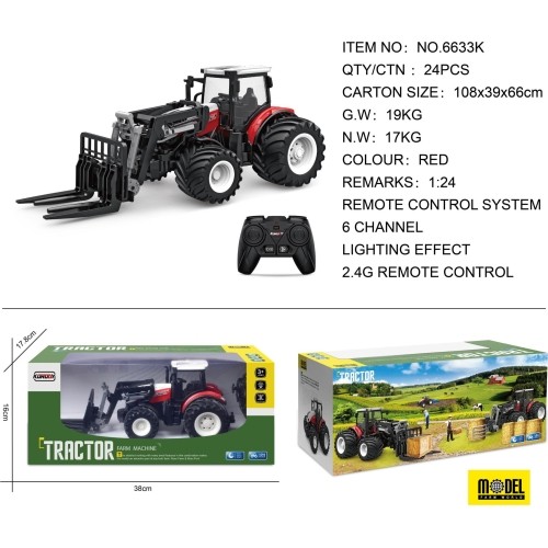 Red R/C Tractor With Tour