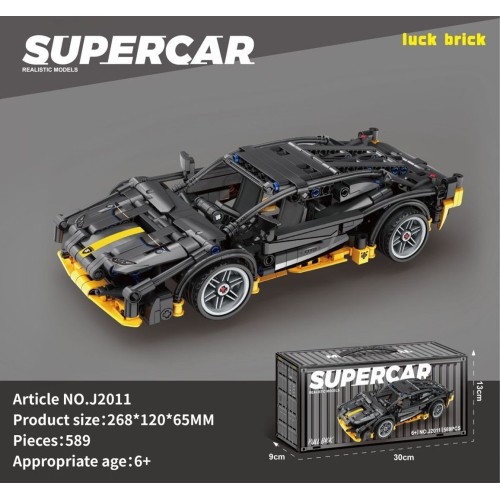 Sports Car Brick Set Black 589pcs.