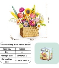 Spring Bouquet in a Basket Building Blocks Set 1615 pcs.
