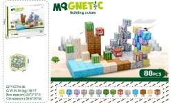 Set of Magnetic Cubes, Blocks, 88 pcs.