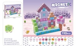 Set of Magnetic Cubes, Blocks, 110 pcs.