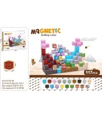 Set of Magnetic Cubes, Blocks, 117 pcs.