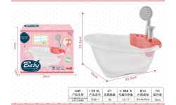 Doll Accessories Bathtub with Shower