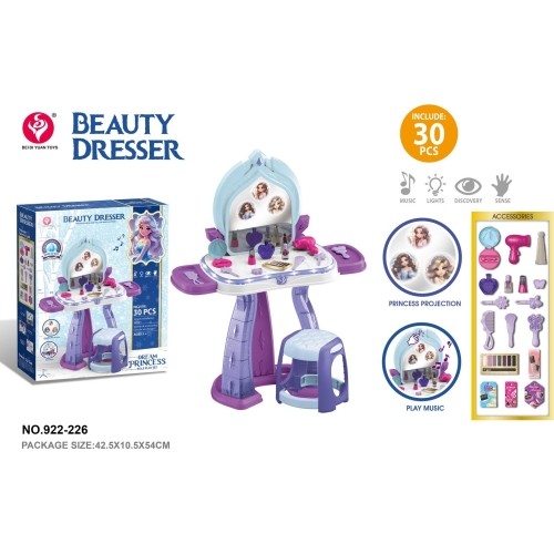 Dressing Table with Light and Sound Function + Accessories
