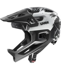 Šalmas Uvex react jr fullface black-white matt