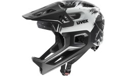 Šalmas Uvex react jr fullface black-white matt