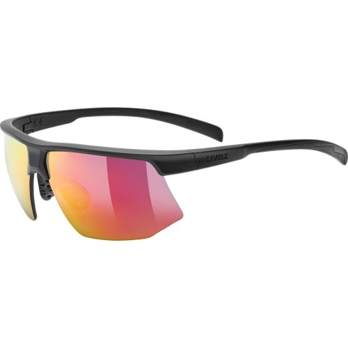 Okulary Uvex aerios black matt / mirror red