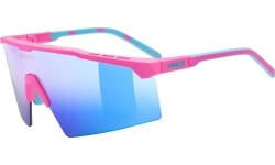 Okulary Uvex Flowline pink matt / mirror blue