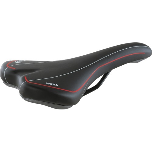Siodełko Selle MonteGrappa Bora (czarno-czerwone) 275x145mm