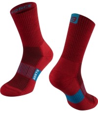 Skarpety FORCE North Thermo – długie, rozmiar S-M (36-41) (czerwono-niebieskie)