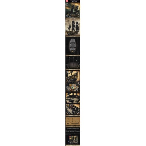 Pirate Ship Black Building Set 3180pcs.