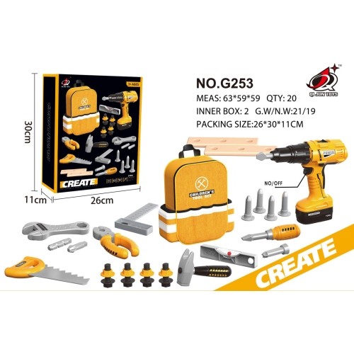 Little Handyman Set Yellow + Backpack