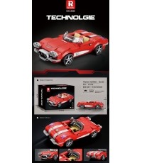 Car Cabriolet Red 311-piece Building Blocks Set
