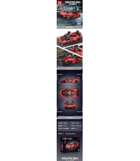 Sports Car Brick Set Orange 1372pcs.