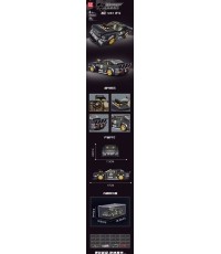 Sports Car Brick Set Black 414pcs.