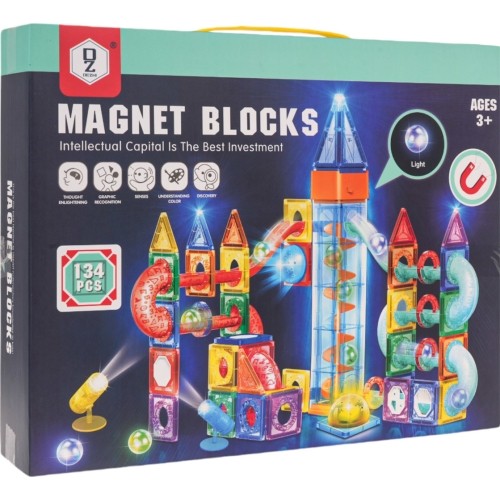 Magnetic Blocks with Light 134pcs.