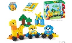 Animal Train Big Blocks Set