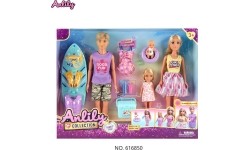 Doll Set, Family on Vacation + Accessories