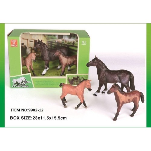 Set of Horse Figurines for Play