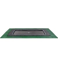 Trampolina gruntowa EXIT Dynamic 244x427 cm z płytami bezpieczeństwa Freezone, czarna