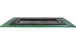 Trampolina gruntowa EXIT Dynamic 244x427 cm z płytami bezpieczeństwa Freezone, czarna