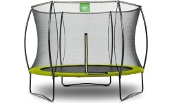 Trampolina EXIT Silhouette ø244 cm z siatką ochronną – zielona