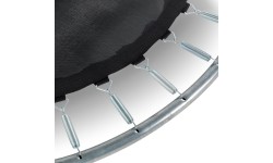 Trampolina EXIT Silhouette ø244 cm z siatką ochronną – zielona