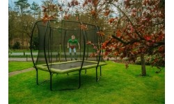 Trampolina EXIT Silhouette 244x366 cm - zielona