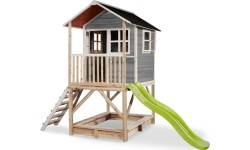 Drewniany domek do zabawy EXIT Loft 500 – szary