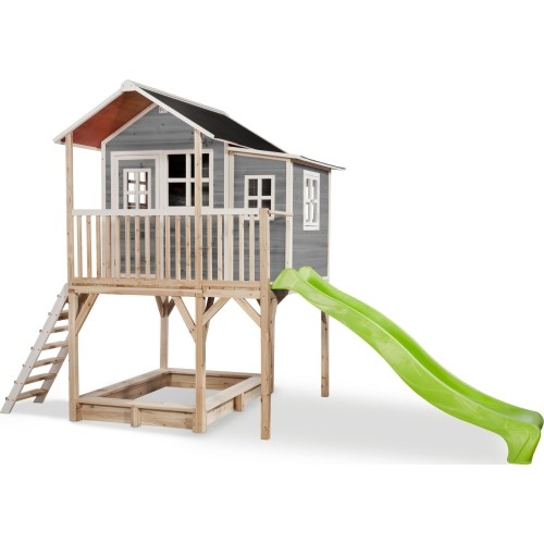Drewniany domek dla dzieci EXIT Loft 750 – szary