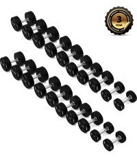 Zestaw hantli poliuretanowych HPC 2 x 2,5–25 kg CPU (275 kg) HMS