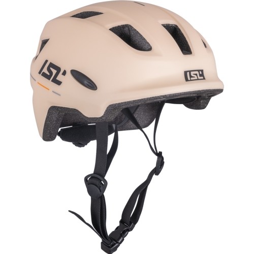 Dziecięcy kask rowerowy z lampką LED ISL Lumitto - Brzoskwiniowy beż