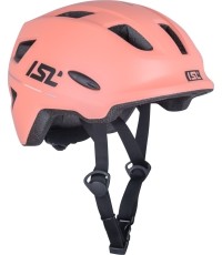 Dziecięcy kask rowerowy z lampką LED ISL Lumitto - Pudrowy róż