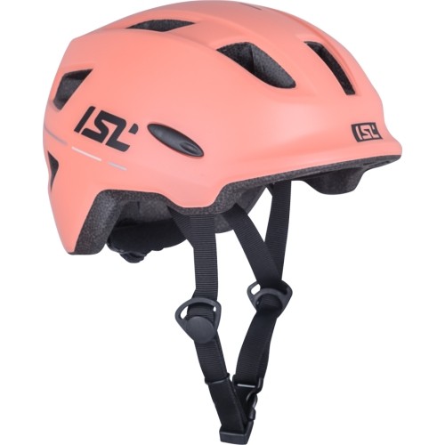 Dziecięcy kask rowerowy z lampką LED ISL Lumitto - Pudrowy róż
