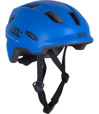 Dziecięcy kask rowerowy z lampką LED ISL Lumitto - Niebieski Racer
