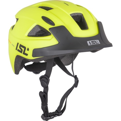 Children’s Bike Helmet w/ LED Light ISL Lumiro - Jaskrawożółty