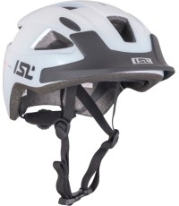 Children’s Bike Helmet w/ LED Light ISL Lumiro - Perłowa biel