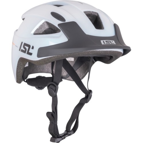 Children’s Bike Helmet w/ LED Light ISL Lumiro - Perłowa biel