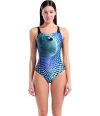 Damski strój kąpielowy Peacock Swim Pro Back, zielono-czarny, 36 - 555