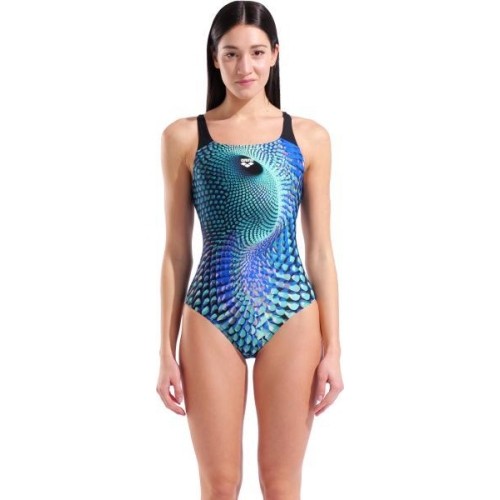 Damski strój kąpielowy Peacock Swim Pro Back, zielono-czarny, 36 - 555